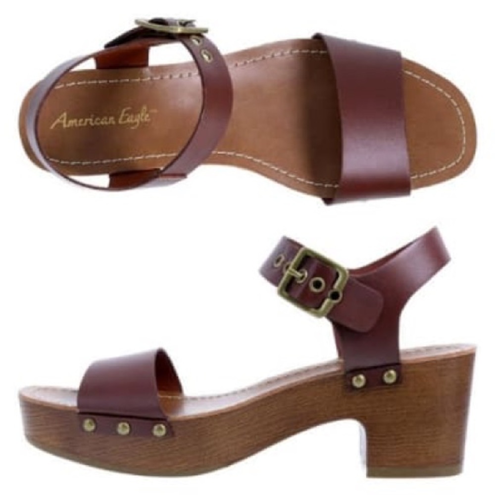 American Eagle Saint Heeled Platform Sandals NWT
